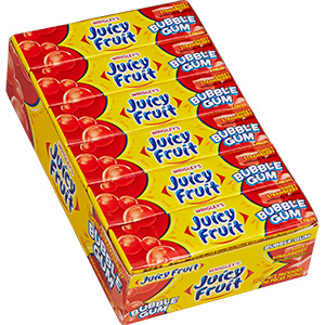 Juicy Fruit Gum Original Bubble Chewing Gum, 5 Count (Pack of 18)