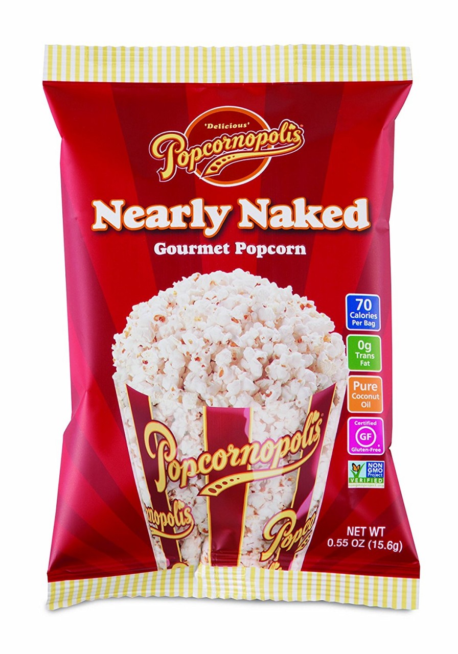 Popcornopolis Gourmet Popcorn Nearly Naked, 0.55 oz 