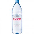 Evian Natural Spring Water, 1 Liter.